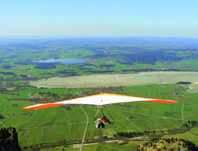 Orange White Hang Glider