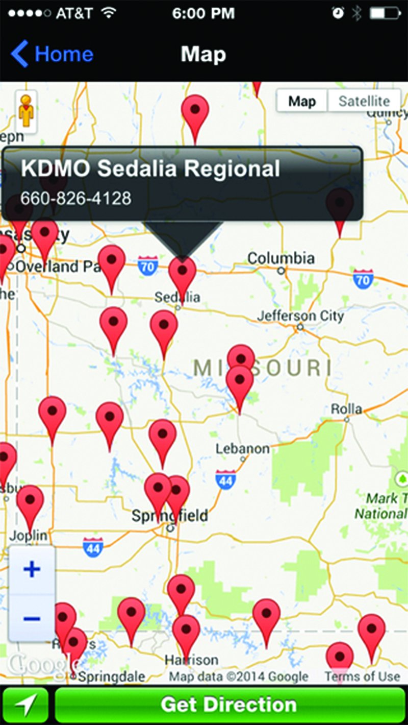 map of KDMO region
