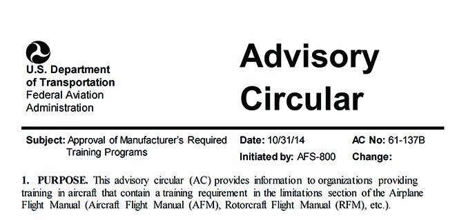 FAA advisory circular
